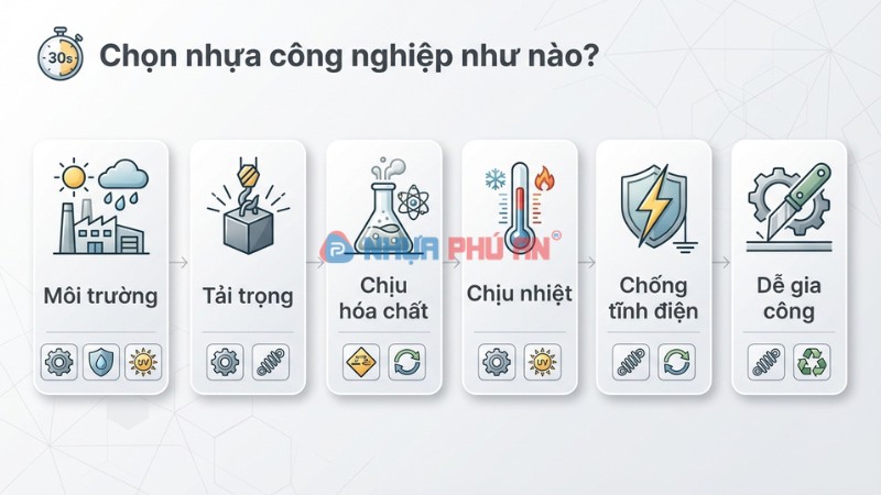 Tiêu chí chọn nhựa công nghiệp