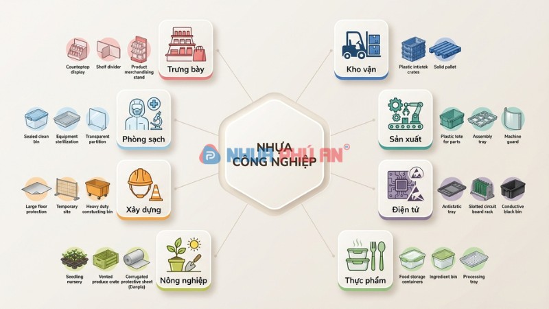 Ứng dụng nhựa công nghiệp theo ngành