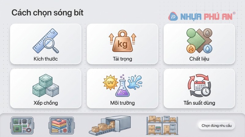 Checklist chọn sóng bít theo kích thước, tải trọng và môi trường