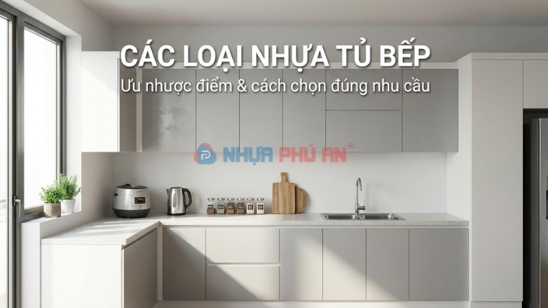 Các loại nhựa tủ bếp: Phân biệt vật liệu, ưu nhược điểm và cách chọn đúng