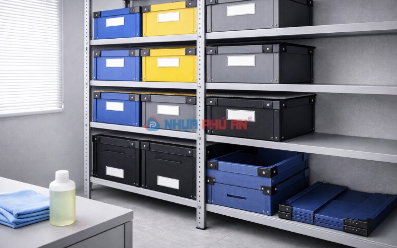 Bảo quản thùng nhựa danpla trong môi trường văn phòng