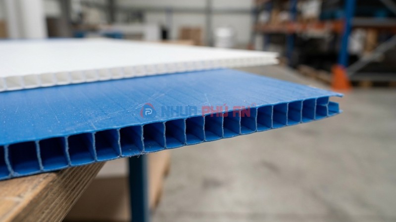 Cấu tạo tấm danpla ruột rỗng