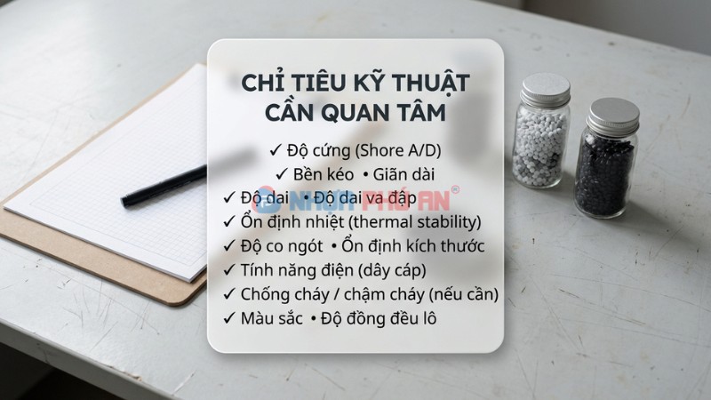 Checklist các chỉ tiêu kỹ thuật quan trọng khi chọn PVC compound