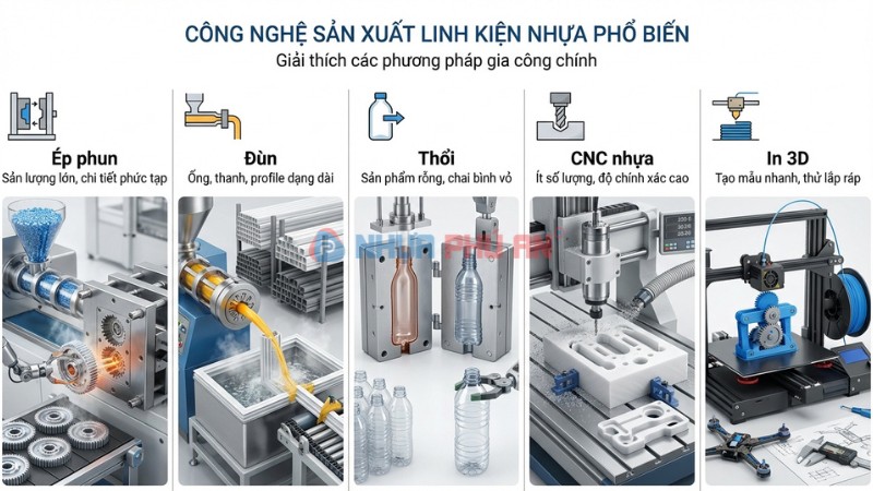 Công nghệ gia công linh kiện nhựa