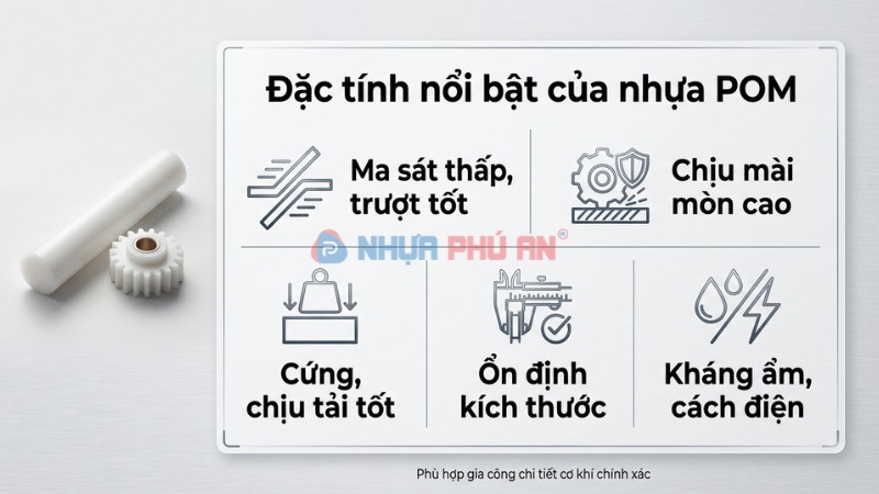 Infographic đặc tính nhựa POM