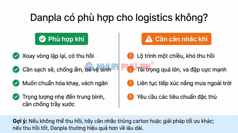 Thùng nhựa danpla có phù hợp dùng trong logistics không