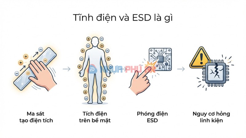 Giải thích tĩnh điện ESD là gì