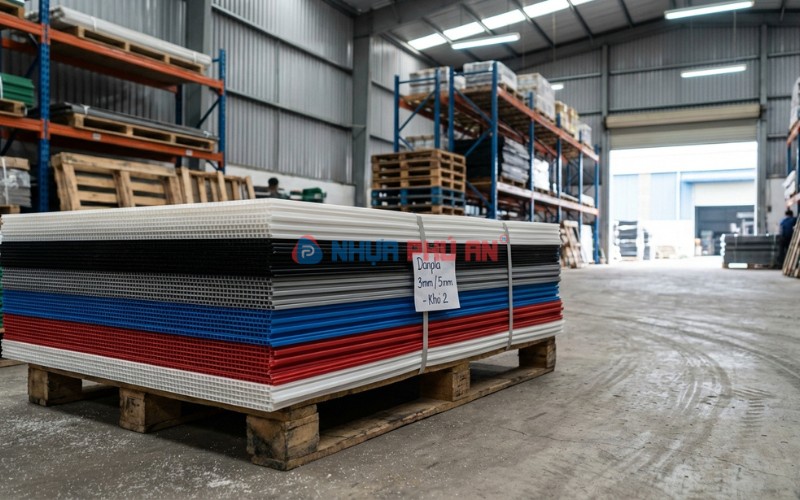 Kho tấm nhựa danpla tại Gia Lai