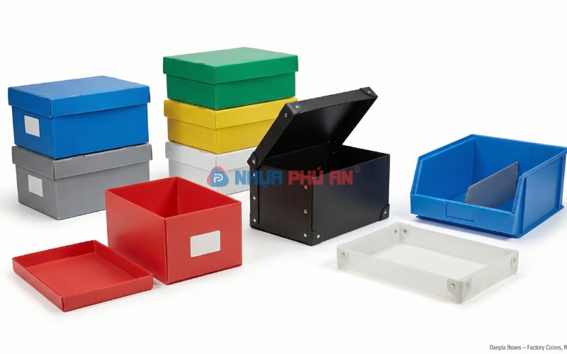 Thùng nhựa Danpla nhiều màu tại Đà Nẵng