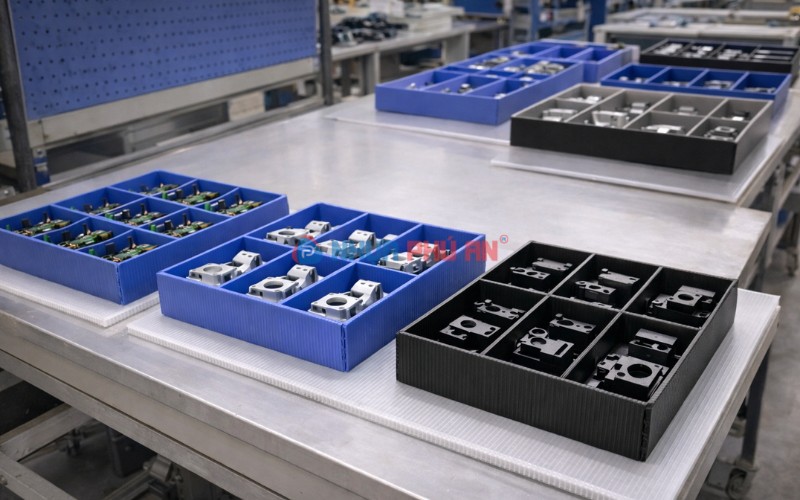 Ứng dụng tấm nhựa Danpla trong ngành sản xuất linh kiện