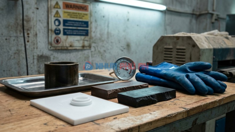 Nhựa hiệu năng cao trong sản xuất như PTFE PPS và PEEK dùng cho môi trường khắc nghiệt