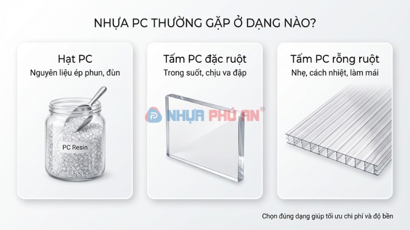 PC thường gặp ở dạng nào
