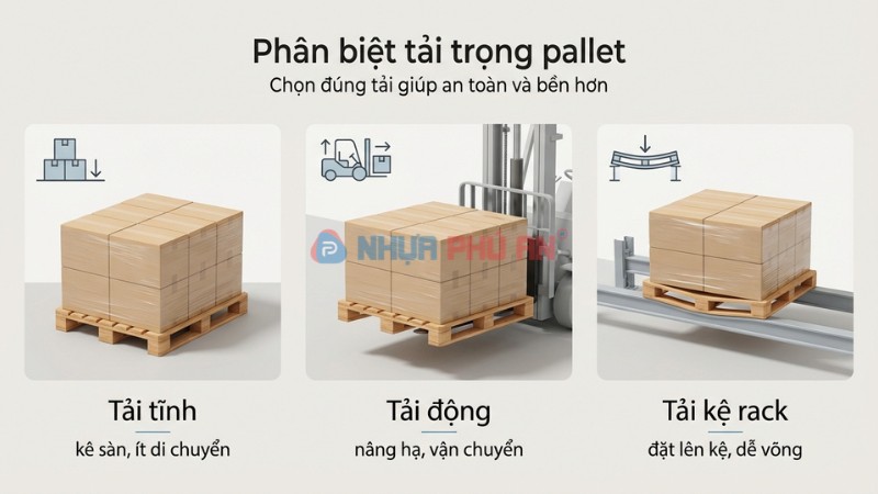 phân biệt tải tĩnh tải động và tải kệ rack của pallet