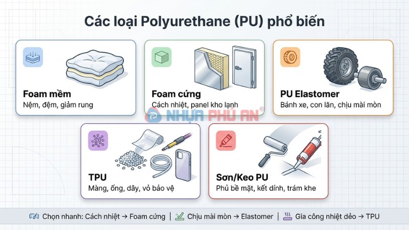 Phân loại nhựa pu foam elastomer