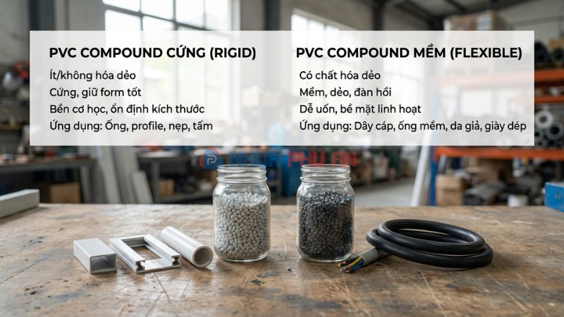 Phân loại PVC compound cứng và PVC compound mềm kèm ứng dụng