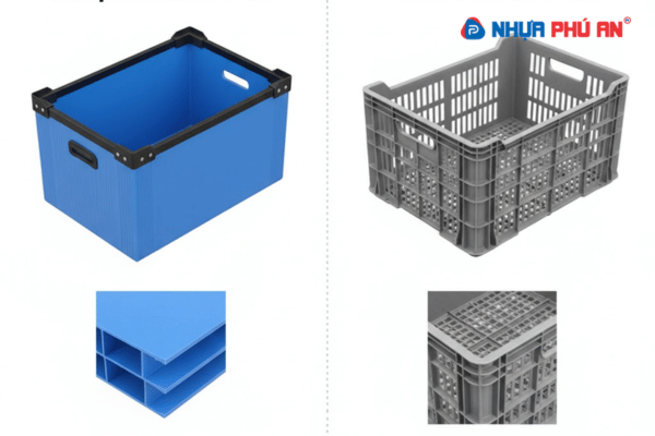 So sánh thùng nhựa Danpla và thùng nhựa lưới - Đâu là lựa chọn tối ưu?