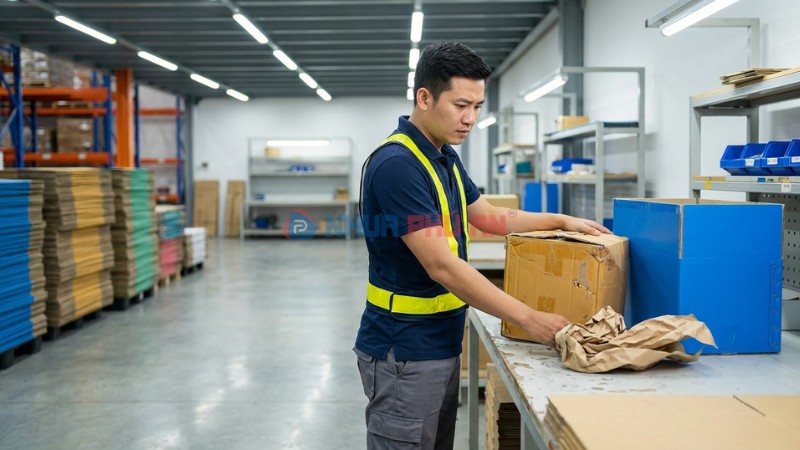 Thùng danpla với thùng carton