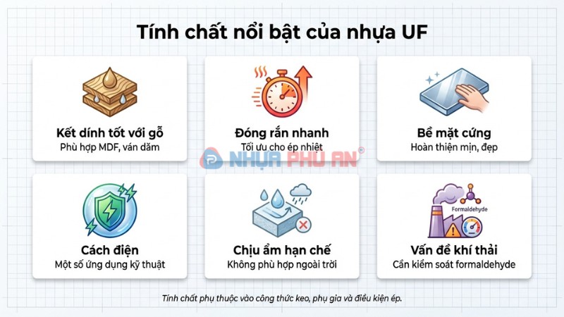 Tính chất nổi bật của nhựa UF
