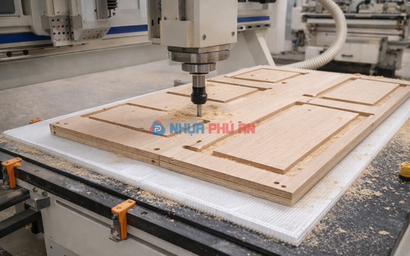 Ứng dụng tấm nhựa Danpla trong ngành Gỗ