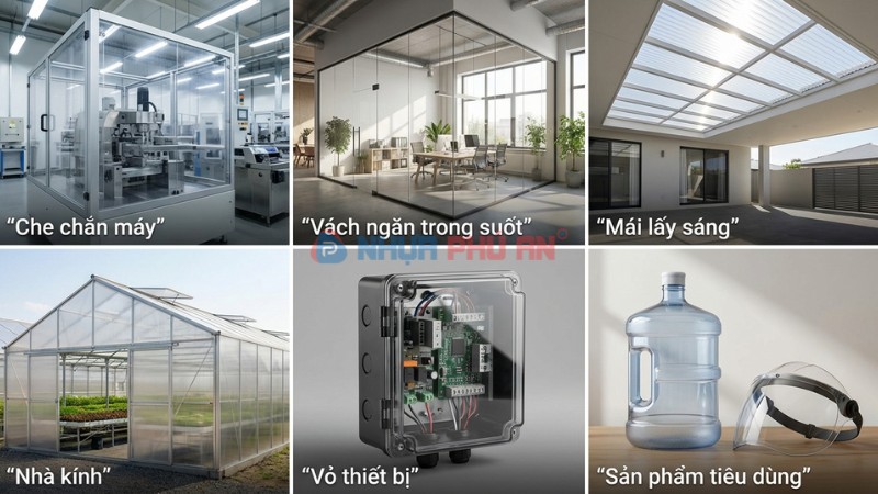 Ứng dụng nhựa pc trong thực tế