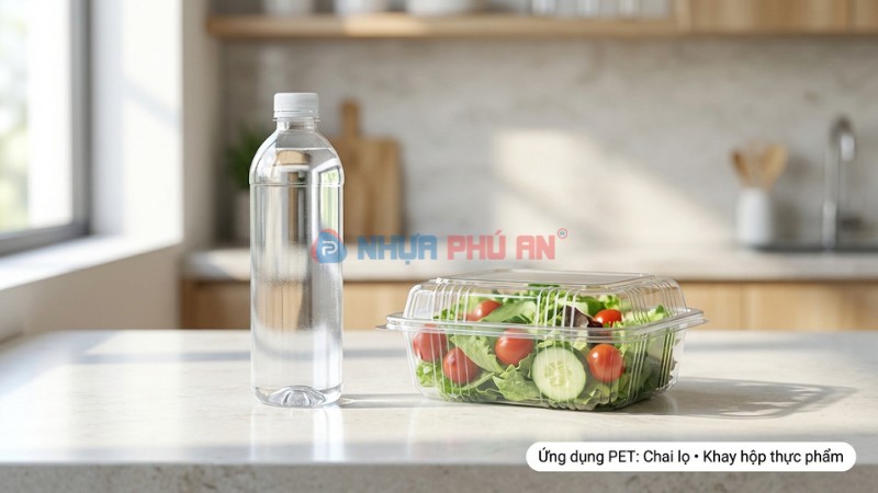 Ứng dụng pet bao bì chai lọ