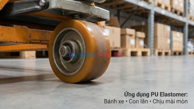 Ứng dụng PU Elastomer bánh xe