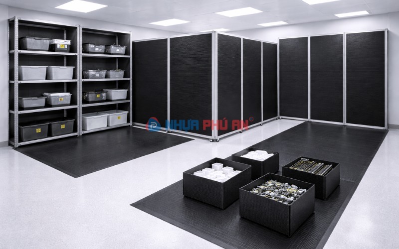 Ứng dụng tấm Danpla chống tĩnh điện dùng trong phòng sạch | Nhựa Phú An