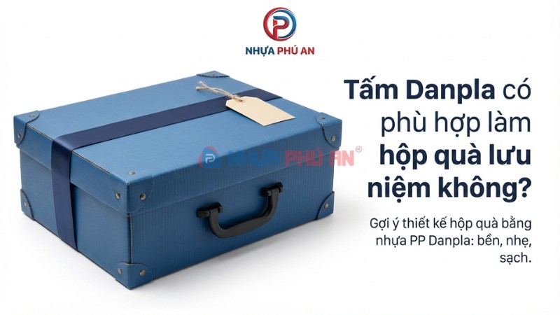 Ảnh cover hộp quà lưu niệm làm từ tấm Danpla Nhựa Phú An bền nhẹ sang gọn