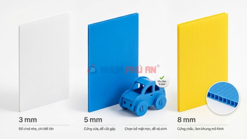 Cách chọn tấm Danpla làm đồ chơi thủ công