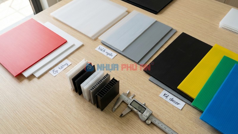 Chọn tấm nhựa Danpla theo độ dày và màu sắc