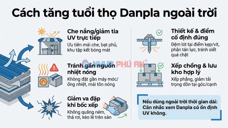 Cách tăng tuổi thọ danpla dùng ngoài trời