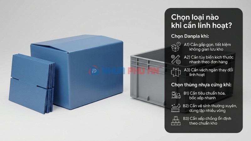 Chọn danpla hay thùng nhựa cứng khi cần linh hoạt