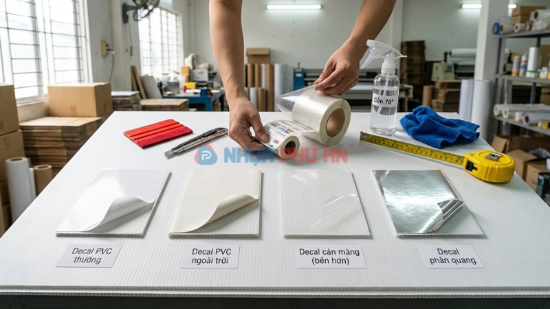 So sánh các loại decal PVC thường