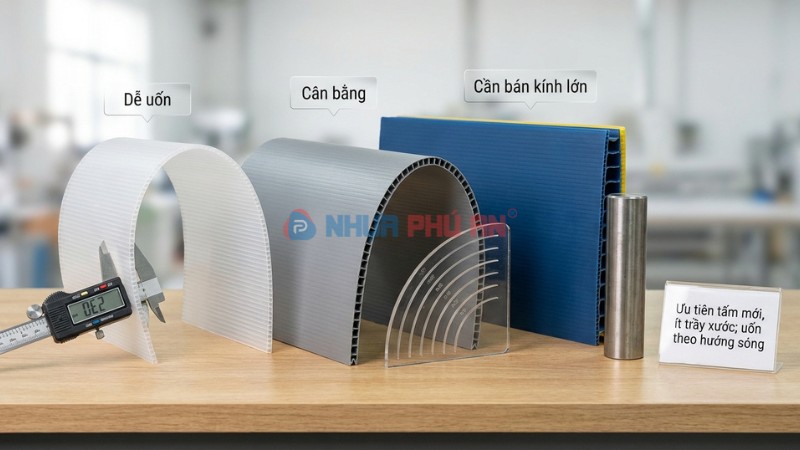 Nên chọn loại tấm Danpla nào để uốn cong