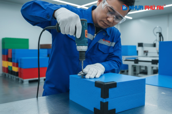 Có thể khoan, cắt, bắt vít trên tấm nhựa Danpla không?