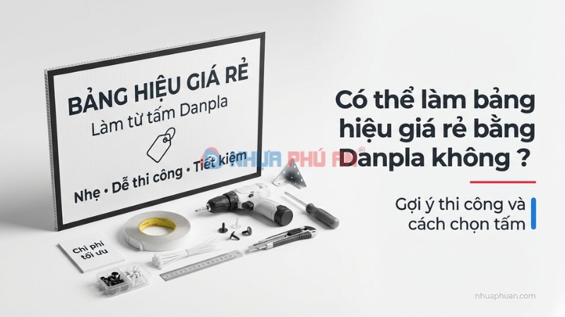 Có thể làm bảng hiệu giá rẻ bằng Danpla không?