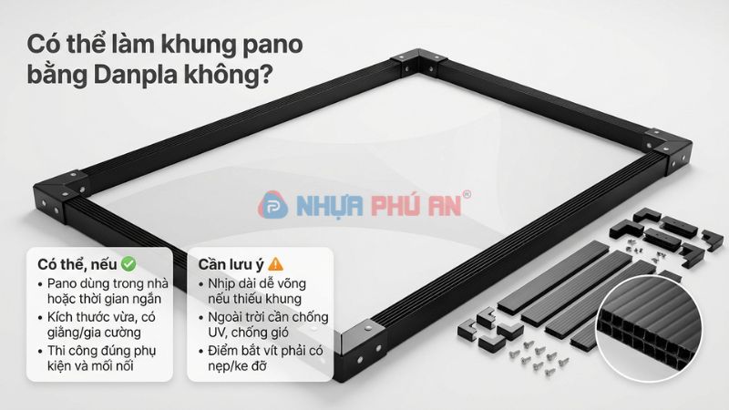 Có thể làm khung pano bằng Danpla không