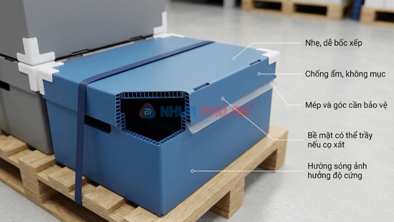 Đặc tính thùng nhựa Danpla ảnh hưởng đến vận chuyển