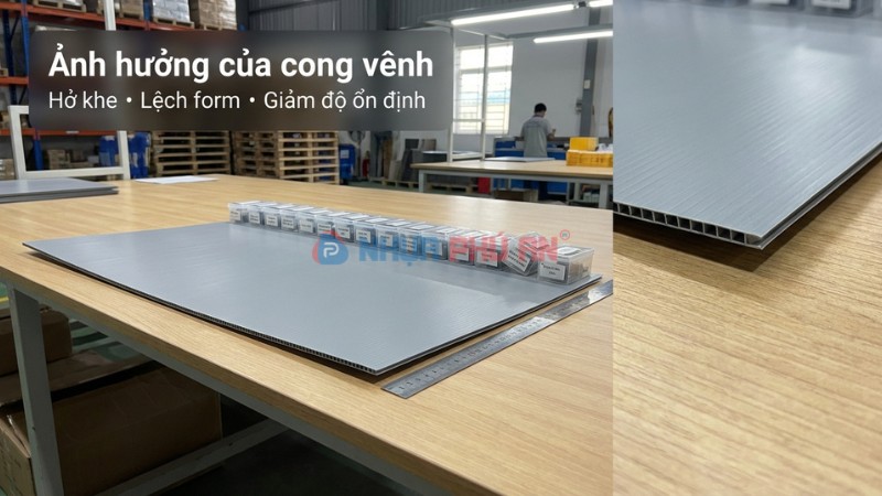 Danpla bị cong vênh gây hở khe và lệch form