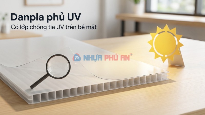 Tấm Danpla phủ UV có lớp chống tia UV