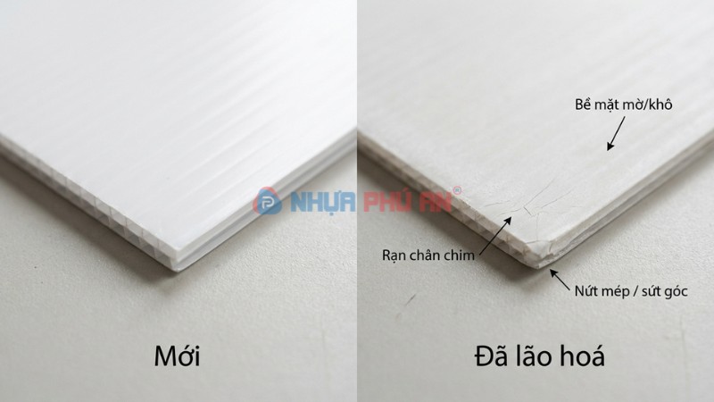 Dấu hiệu nhựa danpla bị lão hóa
