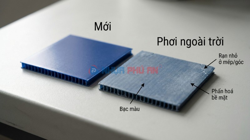 Cận cảnh Danpla mới và Danpla phơi ngoài trời
