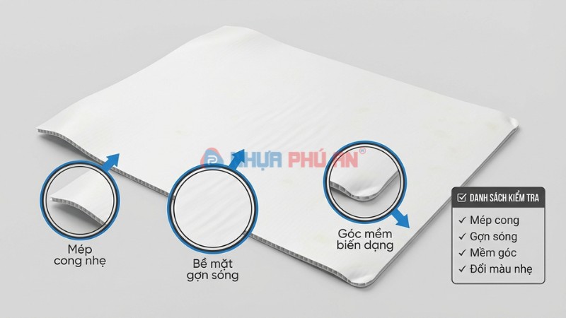 Hình minh họa dấu hiệu nhựa Danpla xuống cấp vì nhiệt