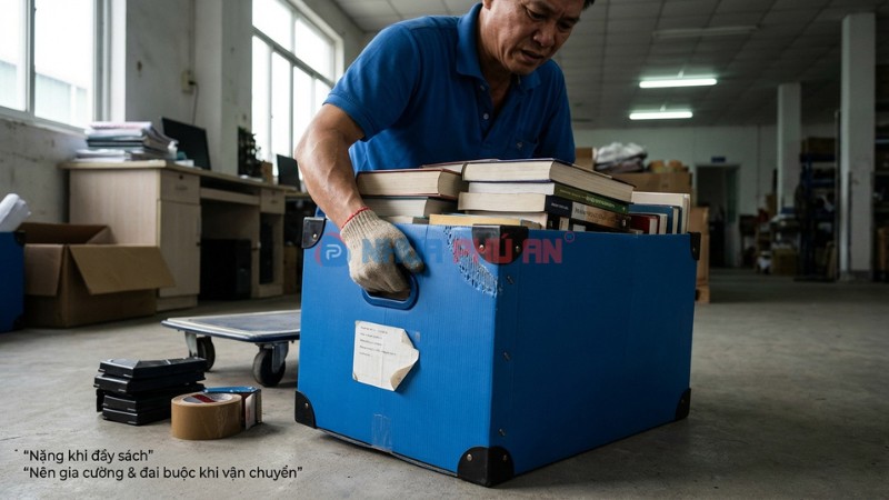 Hạn chế khi đựng sách bằng thùng Danpla