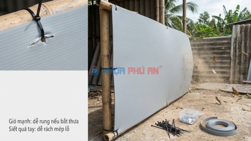 Rủi ro khi làm chắn gió bằng Danpla