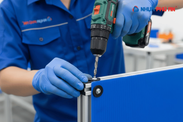 Hướng dẫn cách cố định tấm nhựa Danpla trên khung nhôm bền chắc