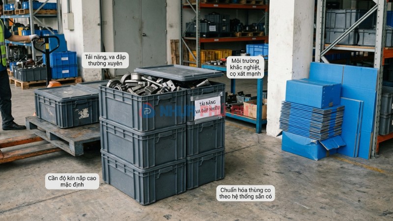 Khi nào thùng nhựa đặc phù hợp hơn