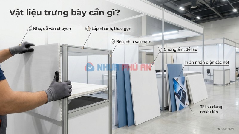 Không gian triển lãm cần gì từ vật liệu trưng bày