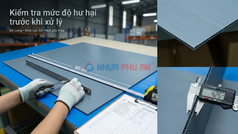 Kiểm tra mức độ hư hại của nhựa danpla