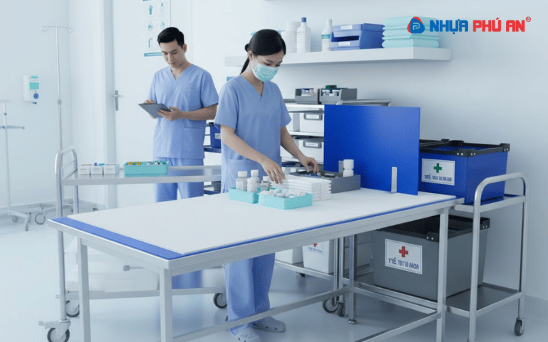 Tấm Danpla có thể sử dụng trong khu vực y tế không?